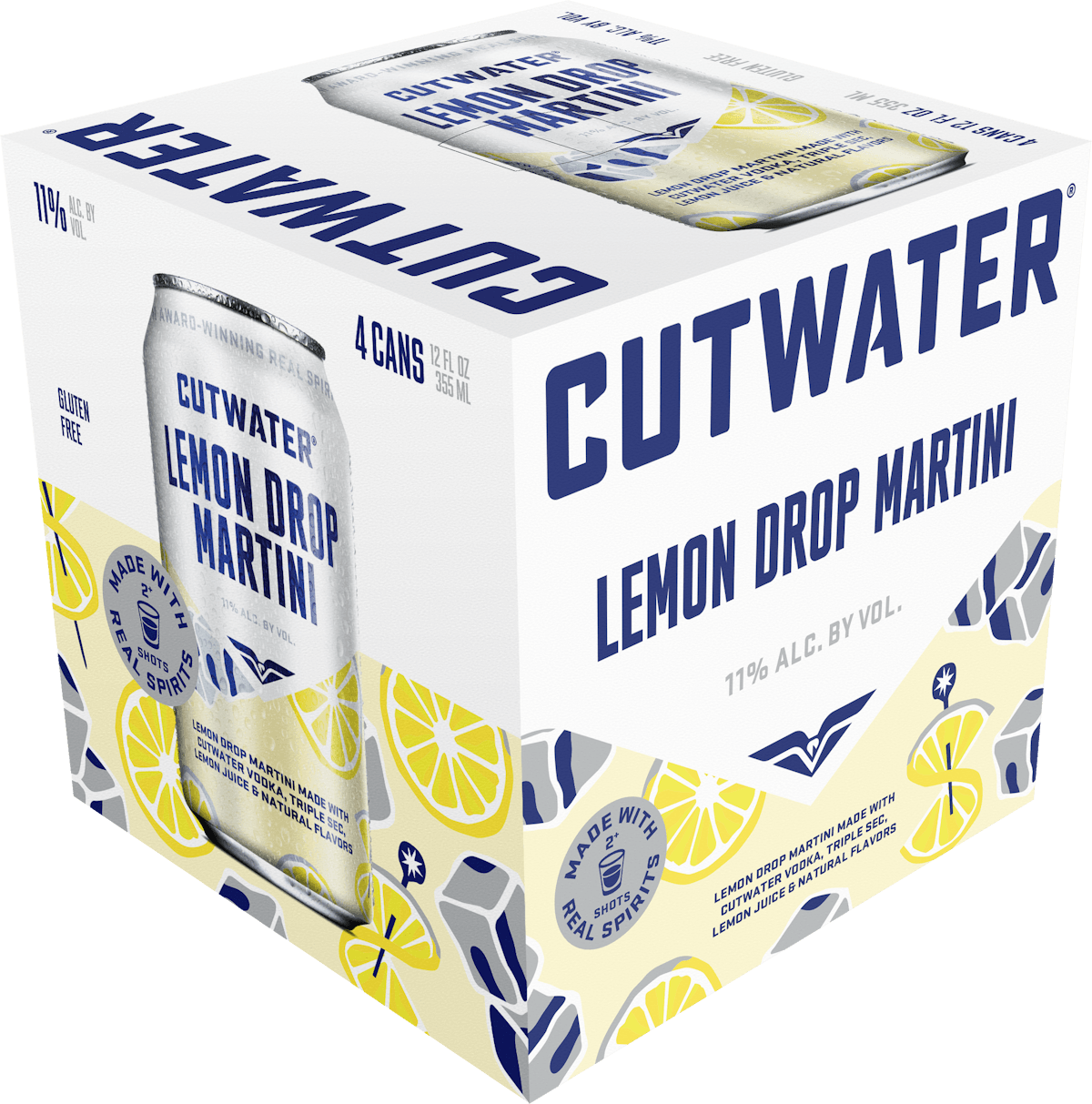 CUT WATER LEMON DROP 4PK CAN