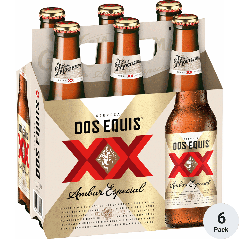 DOS EQUIS AMBER 12oz 6PK LNNR