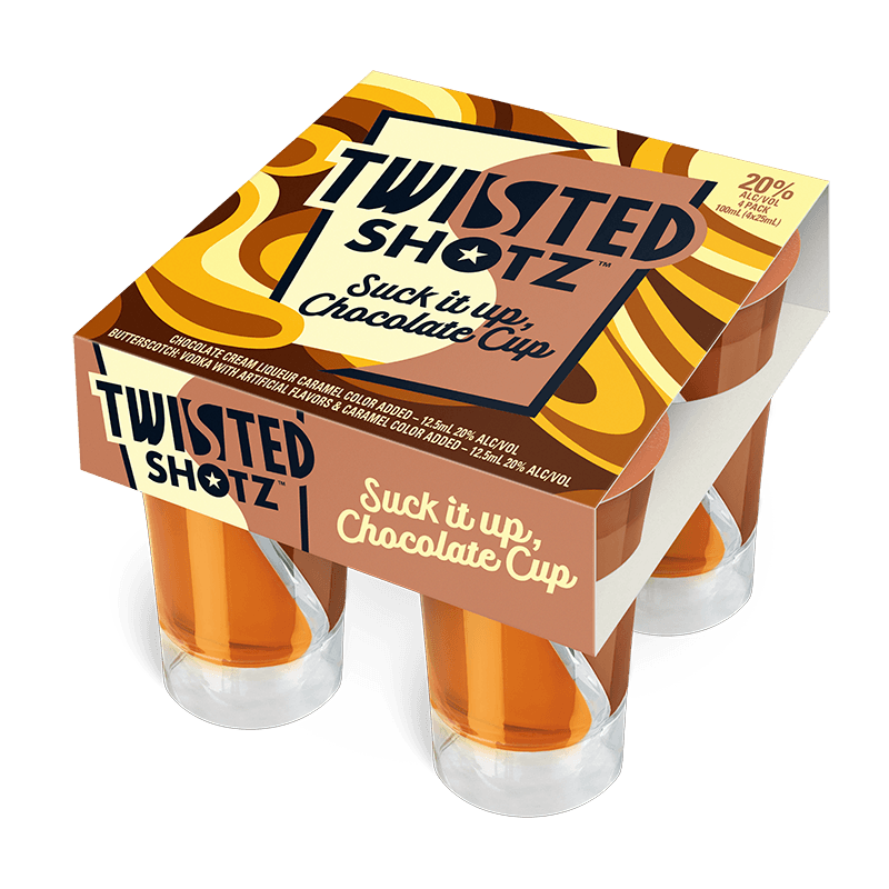 TWISTED SHOTZ SUCK CHOCO 100ML 4PK